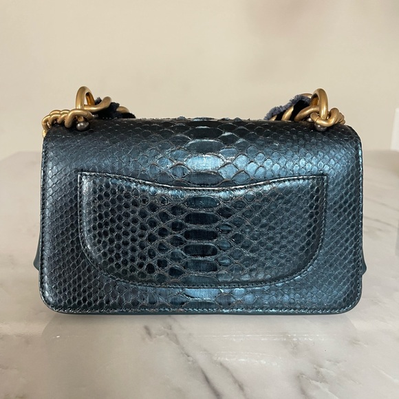 SOLD - CHANEL Python Straight-Lined Flap Bag - Picture 4 of 16